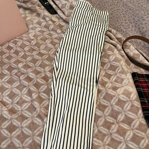 H&M Navy and White Striped Slacks